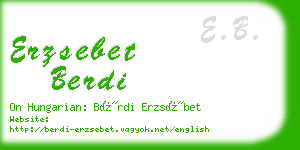 erzsebet berdi business card